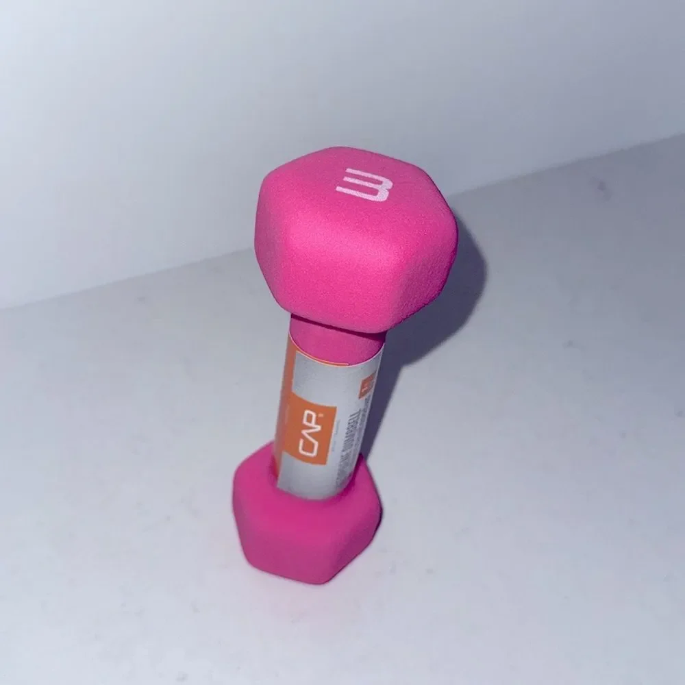 CAP Barbell Neoprene Dumbbell, 3lb,‎ neon pink